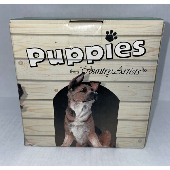 Country Artists Puppies Dog Figurine Bulldog Puppy Hand Painted Home Decor NEW - Picture 8 of 12